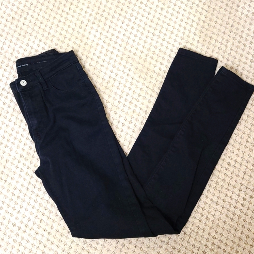 Levi's High Rise Skinny Black Jeans, Size 26